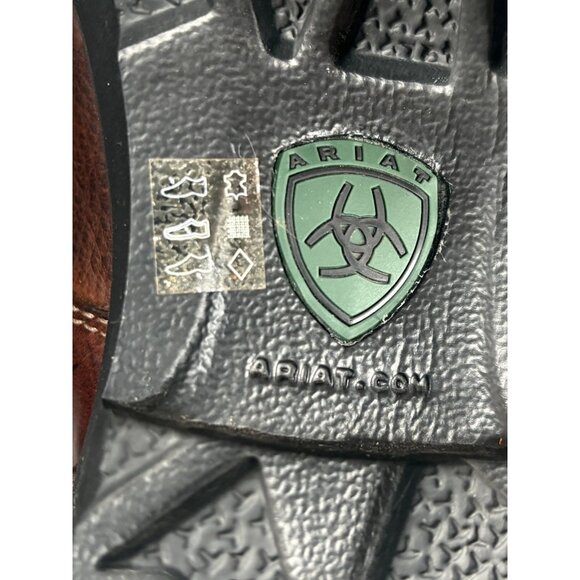 Ariat Canyon Lace Up Leather Work Boots Men’s 7 B Brown Lace UP Round Toe - Picture 13 of 16